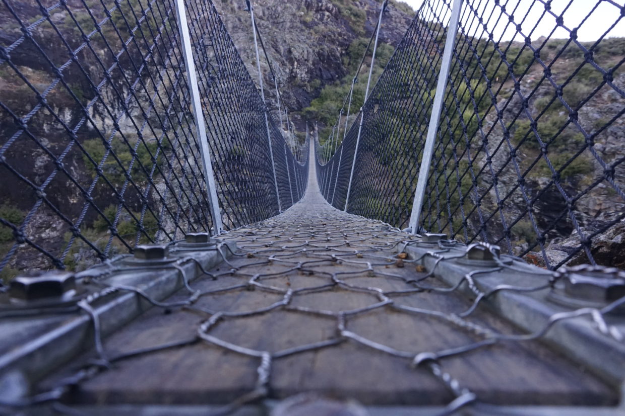 View of a bridge crossing Morgan Stream