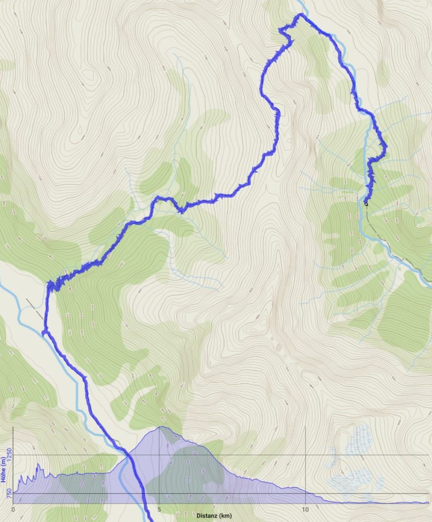 Map Gillespie Pass Track day 2