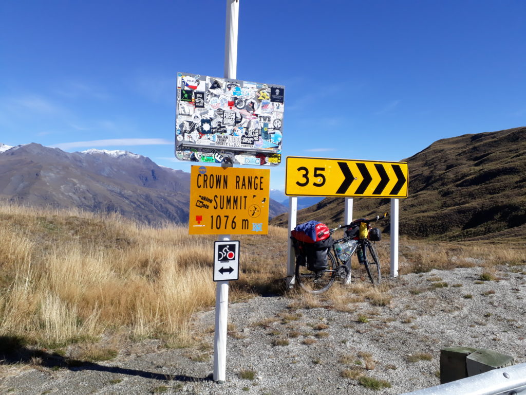 Crown Range Summit between Wanaka and Queenstown